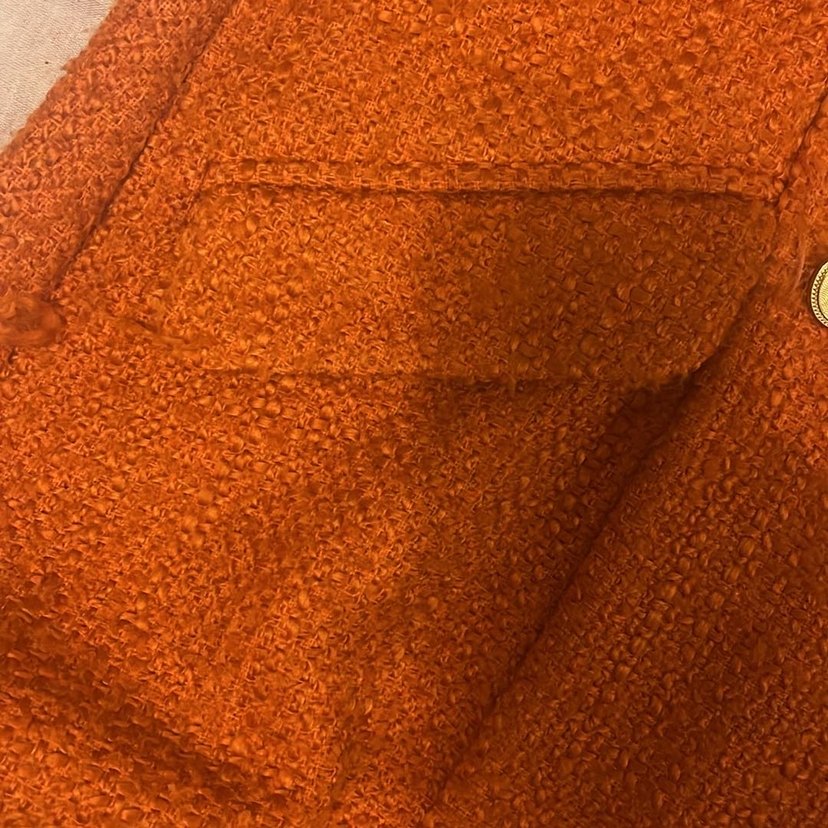 Turuncu Kısa Kollu Kruvaze Kaban - Görsel 2