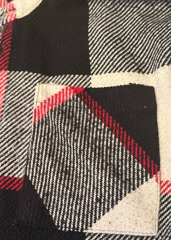 Düğmeli Ekose Kadın Gömlek - Görsel 4