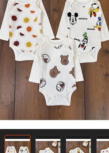 Uzun Kollu Baskılı Bebek Body