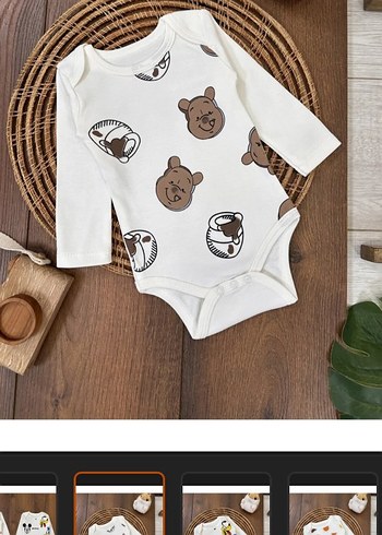 LC Waikiki Uzun Kollu Baskılı Bebek Body