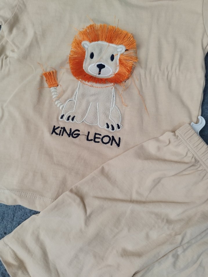 Kısa Kollu Aslan Baskılı Bebek Erkek Takımı - Görsel 3