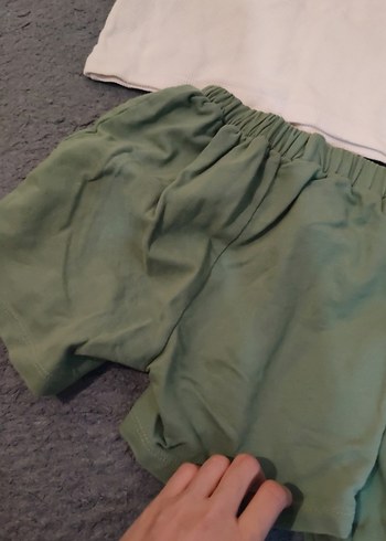 Yeşil Erkek Bebek Şortlu Takım - Görsel 4