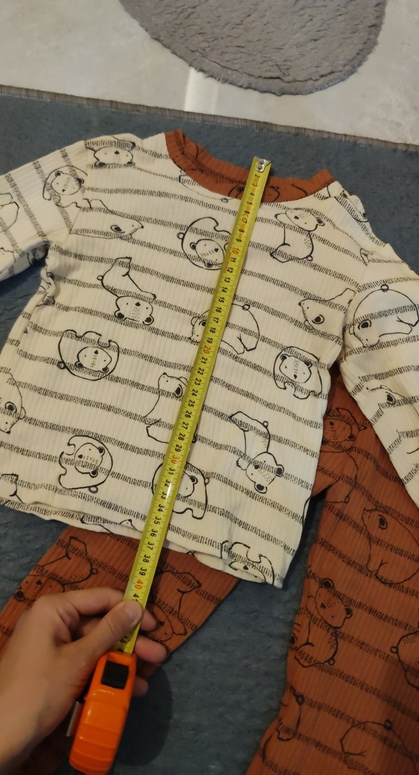 Uzun Kollu Erkek Bebek Örme Takım - Görsel 5