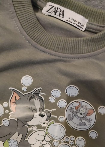 Nakışlı Gri Kız erkek Çocuk Eşofman Takımı - Görsel 5