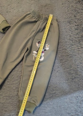 Nakışlı Gri Kız erkek Çocuk Eşofman Takımı - Görsel 8