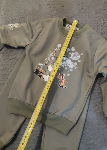 Nakışlı Gri Kız erkek Çocuk Eşofman Takımı - Görsel 10