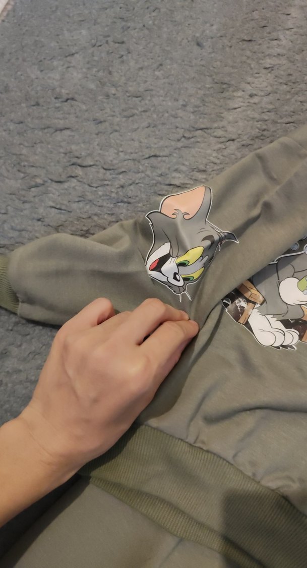 Nakışlı Gri Kız erkek Çocuk Eşofman Takımı - Görsel 3