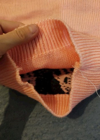 Kız Çocuk Pembe Yılan Desenli İnce Kazak - Görsel 4