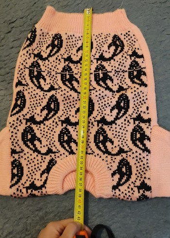 Kız Çocuk Pembe Yılan Desenli İnce Kazak - Görsel 5