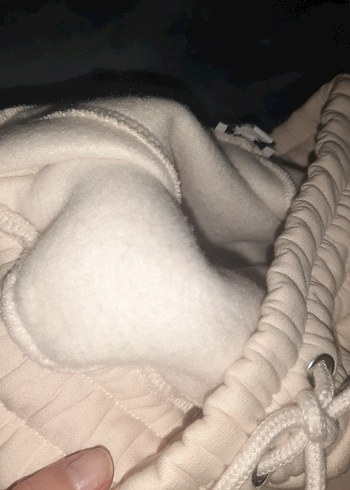 Beyaz Kadın içi polar üç iplik sardonlu - Görsel 3