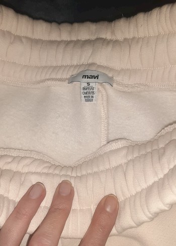 Beyaz Kadın içi polar üç iplik sardonlu - Görsel 2