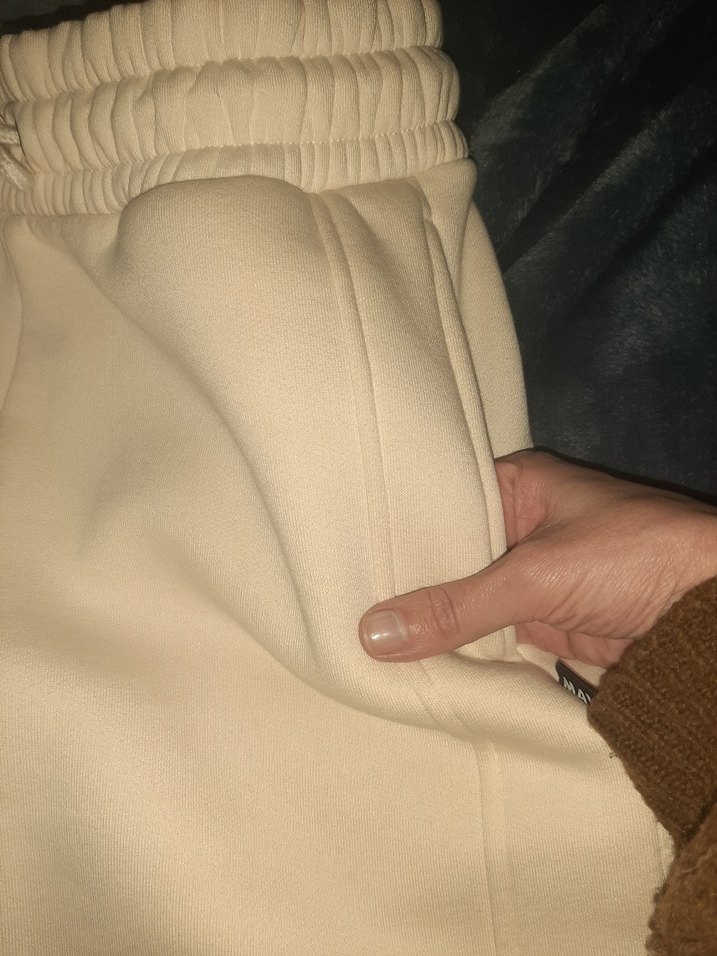 Beyaz Kadın içi polar üç iplik sardonlu - Görsel 4