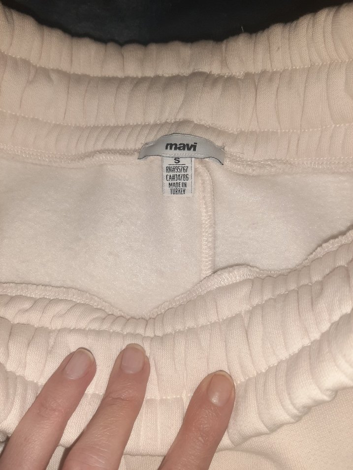 Beyaz Kadın içi polar üç iplik sardonlu - Görsel 2