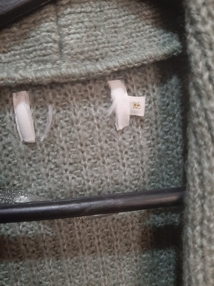 Gri Örgü Midi Uzun Kollu Kadın Hırka - Görsel 5