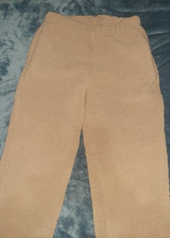 Bej Kadın Peluş Eşofman Altı - Görsel 5