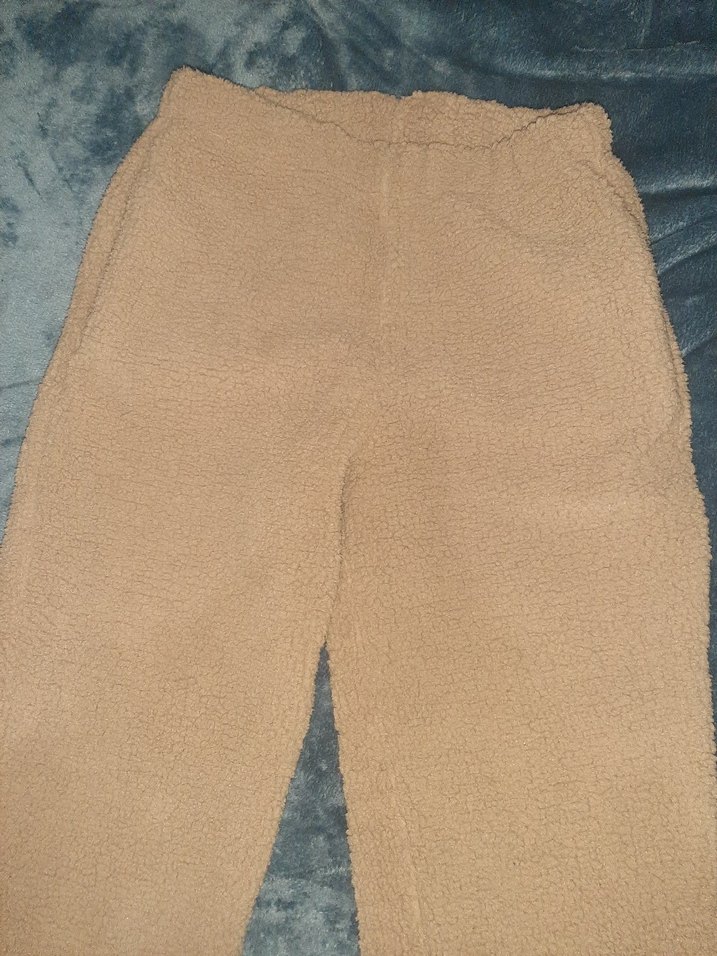 Bej Kadın Peluş Eşofman Altı - Görsel 4