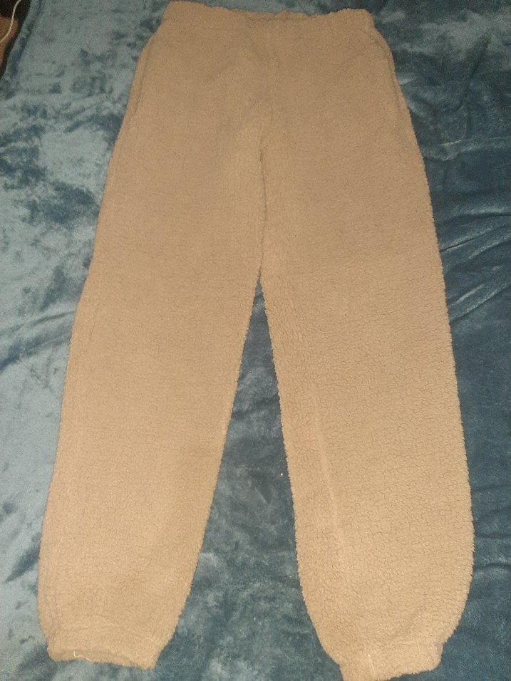 Bej Kadın Peluş Eşofman Altı - Görsel 2