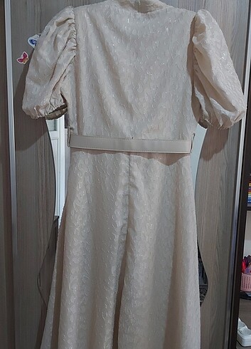 Bej elbise - Görsel 5