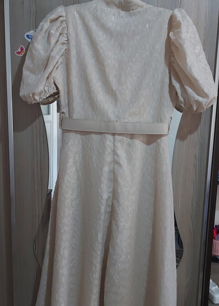 Bej elbise - Görsel 5