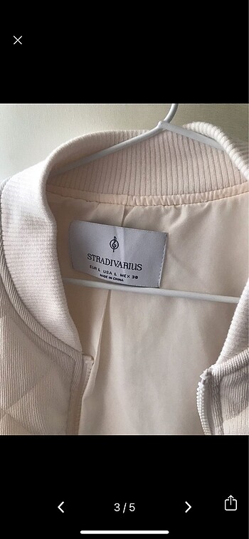 l Beden Stradıvarıus bej kadıfe ceket