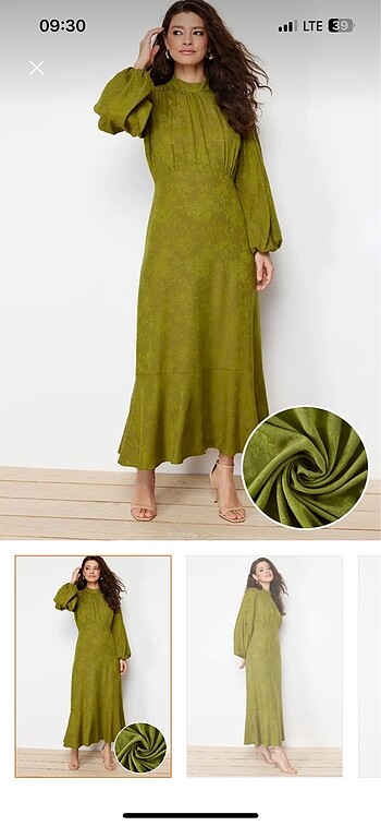 Trendyol & Milla Trendyolmilla modest yağ yeşili elbise