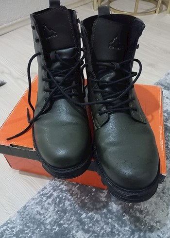 Haki Siyah Kamuflaj Desenli Erkek Bağcıklı Bot - Görsel 2