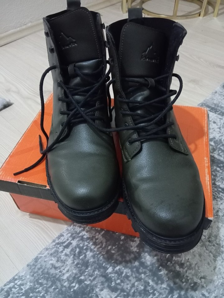 Haki Siyah Kamuflaj Desenli Erkek Bağcıklı Bot - Görsel 2