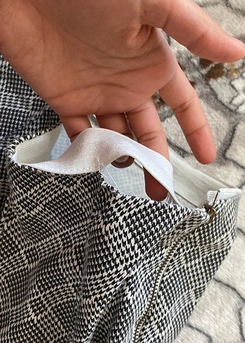 Gri Kadın Regular Fit Midi Kumaş Pantolon - Görsel 4