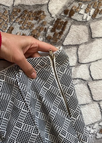 Gri Kadın Regular Fit Midi Kumaş Pantolon - Görsel 5