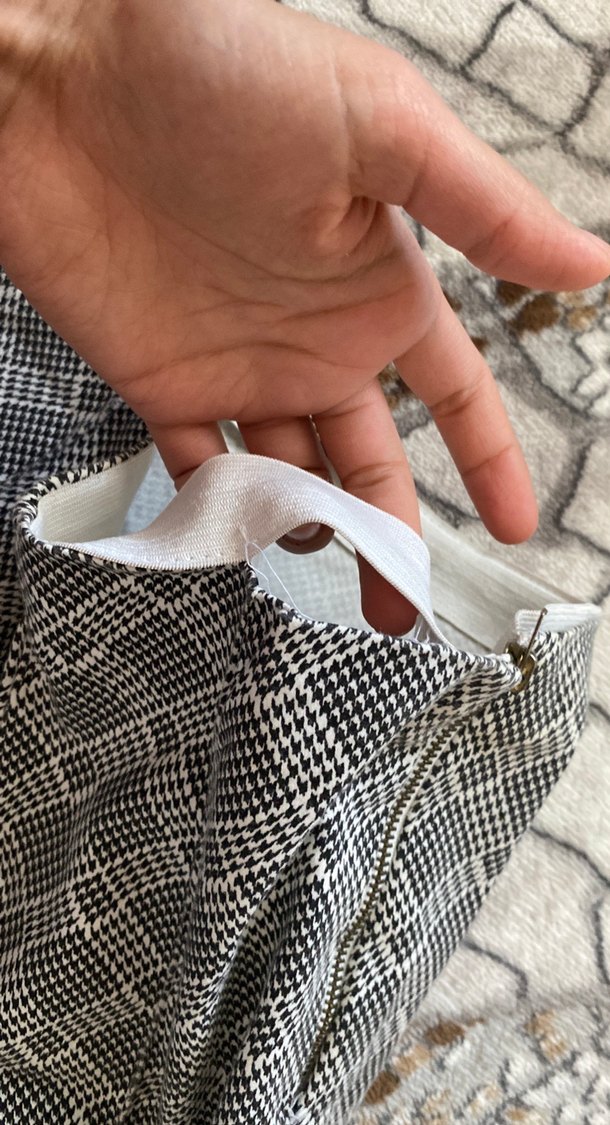 Gri Kadın Regular Fit Midi Kumaş Pantolon - Görsel 4