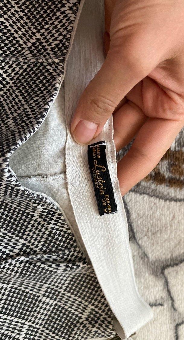 Gri Kadın Regular Fit Midi Kumaş Pantolon - Görsel 3