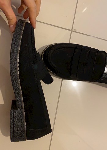 Siyah Fırfırlı Goth Loafer - Görsel 2