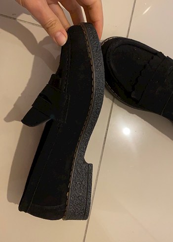 Siyah Fırfırlı Goth Loafer - Görsel 3