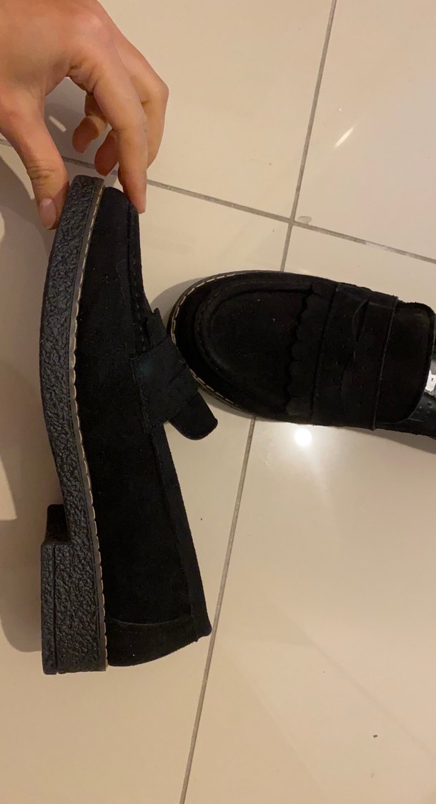 Siyah Fırfırlı Goth Loafer - Görsel 2