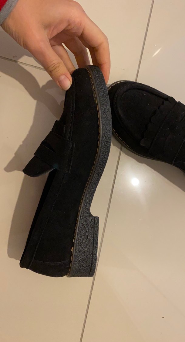 Siyah Fırfırlı Goth Loafer - Görsel 3