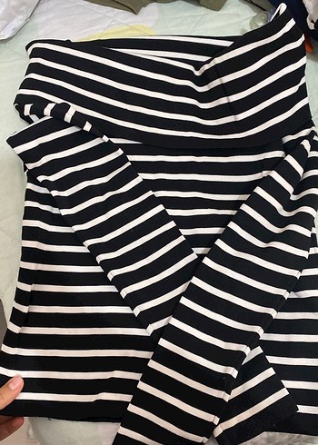 Çizgili Siyah dilvin  Bluz - Görsel 2