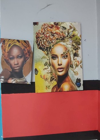 Çok Renkli Kadın Portresi Tablosu - Görsel 2