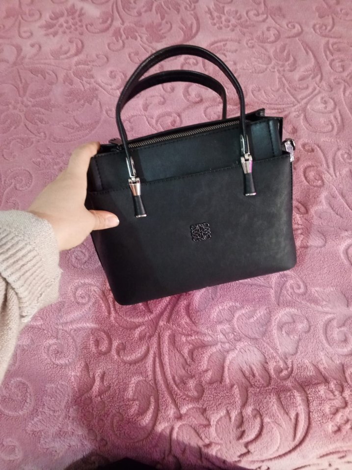 Klasik Siyah Deri Kadın Çanta - Görsel 4