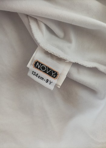 Kız Çocuk Beyaz Kısa Kollu Fırfırlı Tişört - Görsel 4