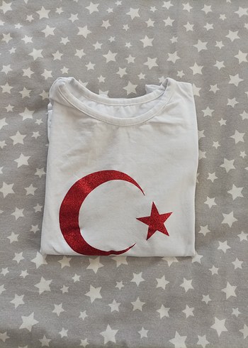 Kız Çocuk Beyaz Kısa Kollu Fırfırlı Tişört - Görsel 3