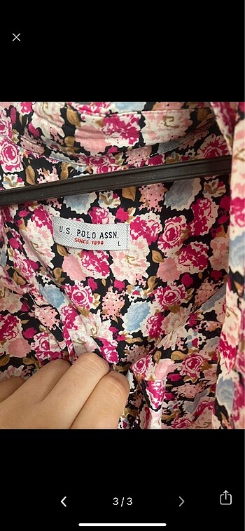 U.S Polo Assn. Polo çiçekli gömlek