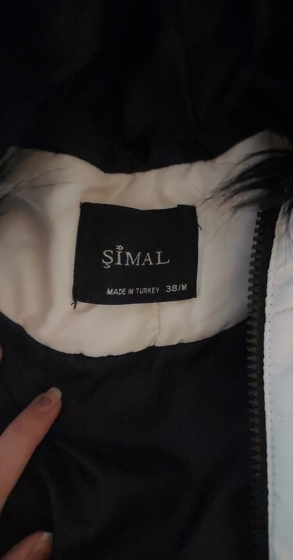 Beyaz Kürklü Kadın Kışlık Mont - Görsel 2