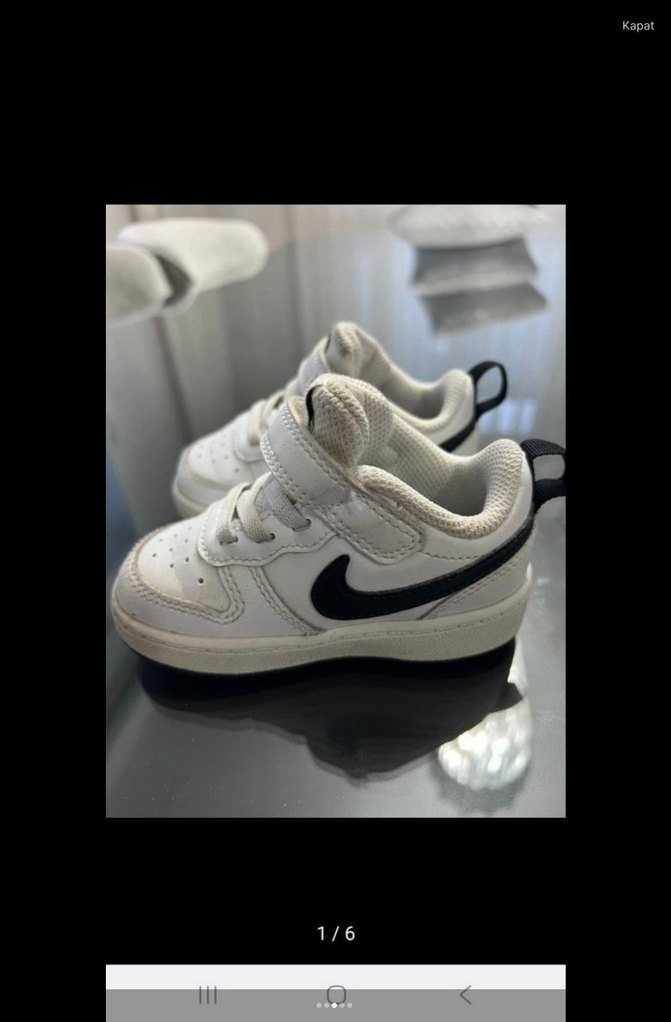 Çocuk Beyaz Cırtlı Spor Ayakkabı - Görsel 3