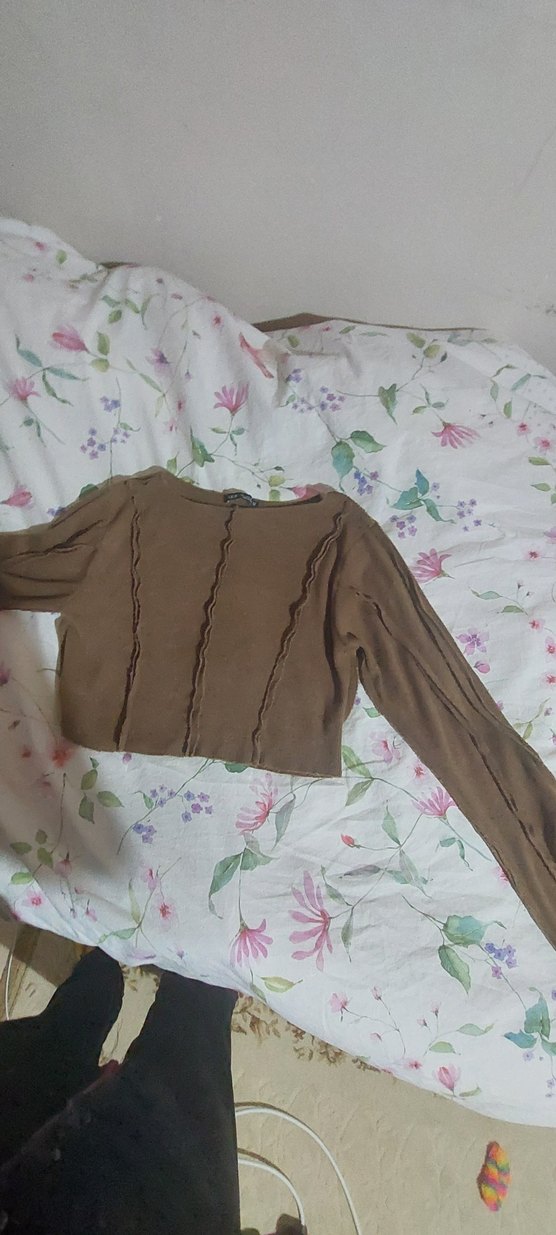 Kahverengi Kadın Süet Kuşaklı Takım - Görsel 2