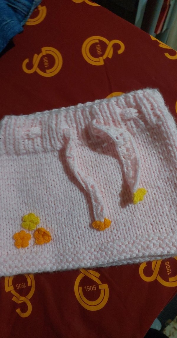 Nakışlı Pembe Bebek etek - Görsel 2