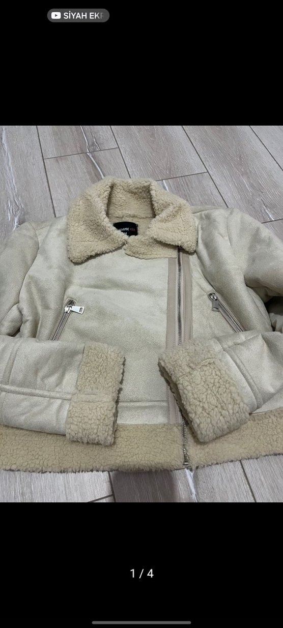 Kürk Detaylı Kısa Süet Kadın Ceket - Görsel 2