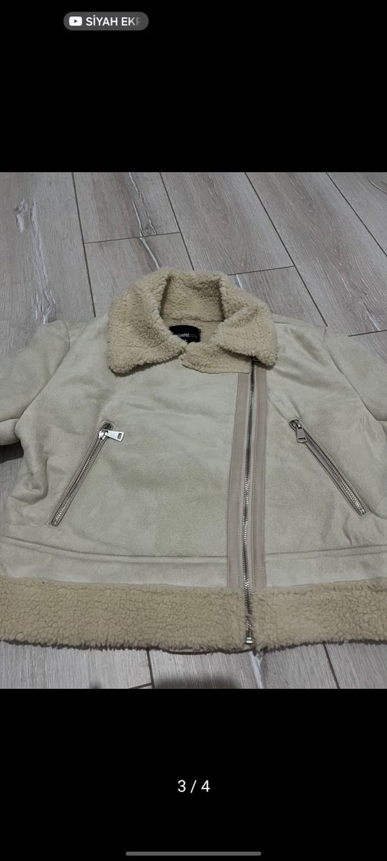 Kürk Detaylı Kısa Süet Kadın Ceket - Görsel 3