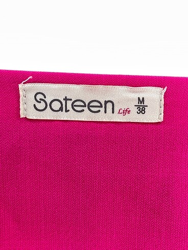 m Beden pembe Renk Saten Blazer %70 İndirimli.