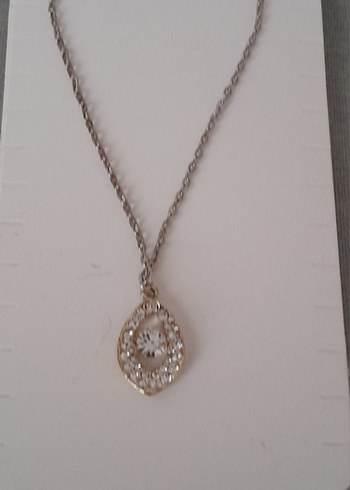 Altın Renkli Zincir Detaylı Midi Kolye - Görsel 3