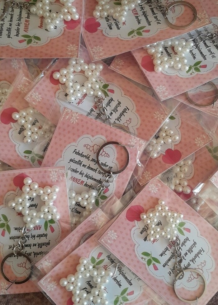 Anneler günü İnci anahtarlık - Görsel 3